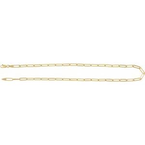 18K Yellow Gold-Plated Sterling Silver 3.85 mm Paperclip-Style 16" Chain