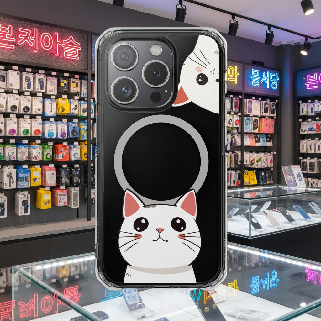 Oneticase Adorable Cat Close Up's Magnetic Case for iPhone