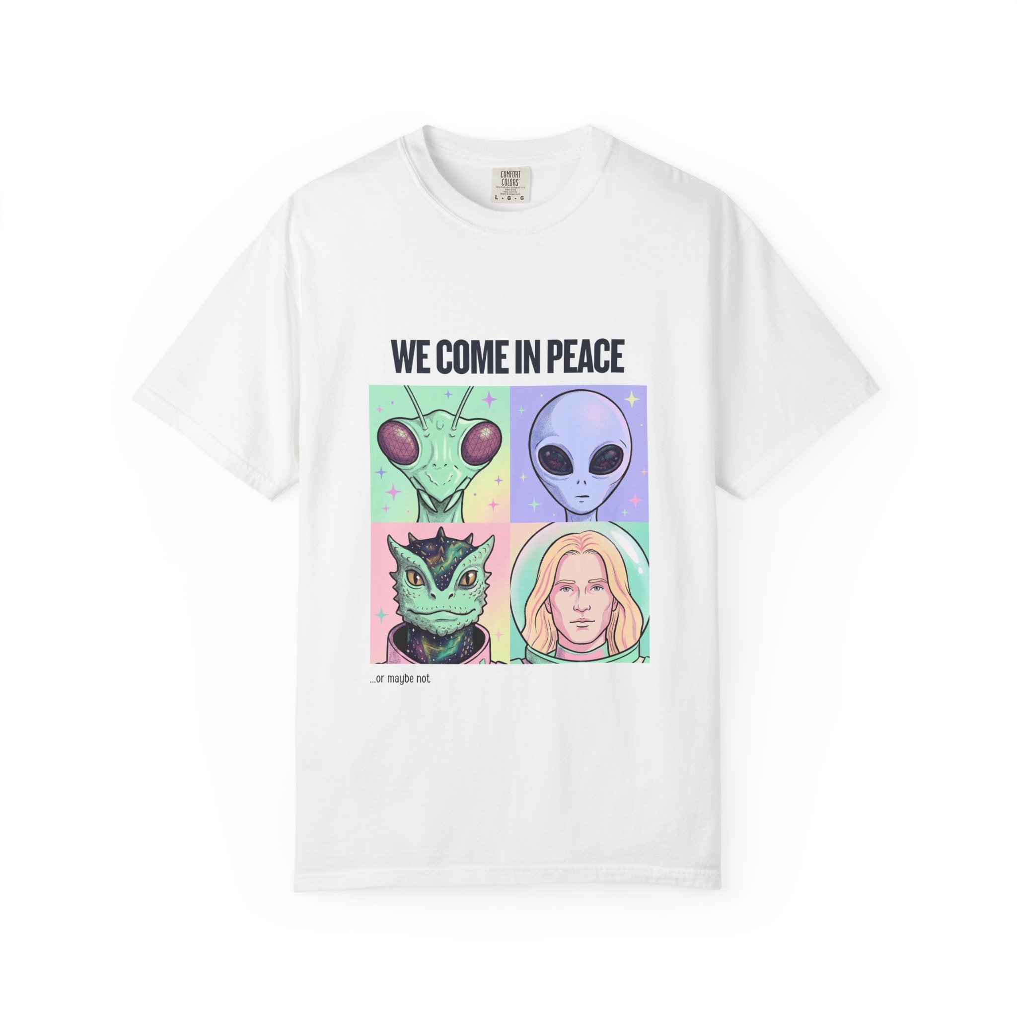 We Come in Peace - Alien Portraits Graphic T-Shirt
