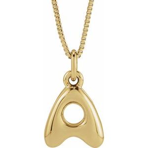 Bubble Initial Necklace or Pendant