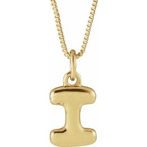 Bubble Initial Necklace or Pendant