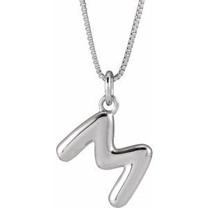 Bubble Initial Necklace or Pendant