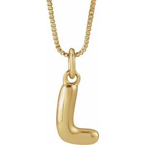 Bubble Initial Necklace or Pendant