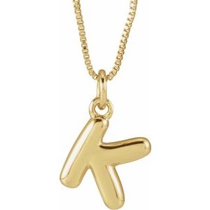 Bubble Initial Necklace or Pendant