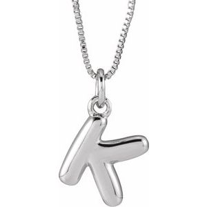 Bubble Initial Necklace or Pendant