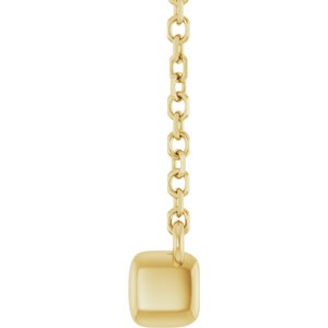 14K Yellow Gold 3/4 CTW Lab-Grown Diamond Bar 16" Necklace