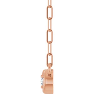 14K Rose Gold .06 CTW Natural Diamond Infinity-Inspired 18" Necklace