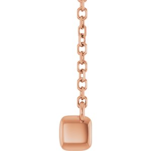 14K Rose Gold 3/4 CTW Natural Diamond Bar 18" Necklace