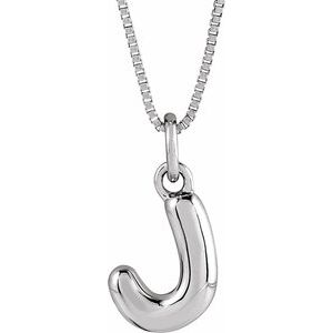 Bubble Initial Necklace or Pendant