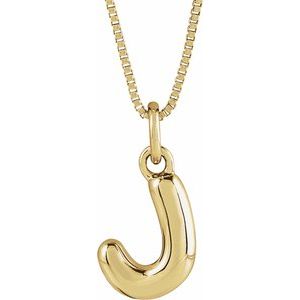 Bubble Initial Necklace or Pendant