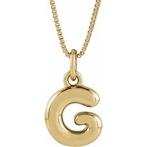 Bubble Initial Necklace or Pendant