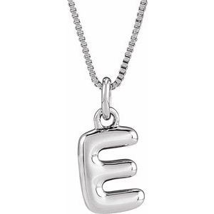 Bubble Initial Necklace or Pendant