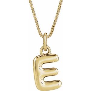 Bubble Initial Necklace or Pendant