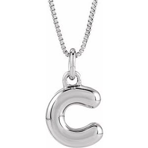 Bubble Initial Necklace or Pendant