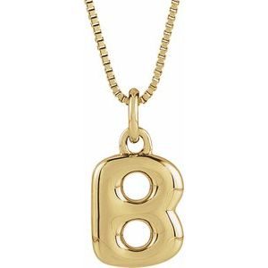 Bubble Initial Necklace or Pendant