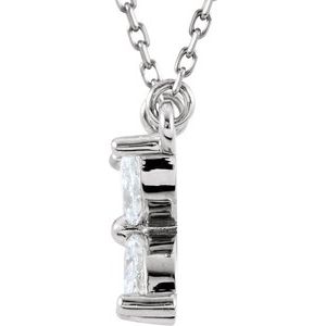 14K White Gold 1/2 CTW Natural Diamond Floral 16" Necklace