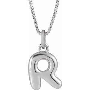 Bubble Initial Necklace or Pendant