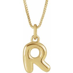 Bubble Initial Necklace or Pendant