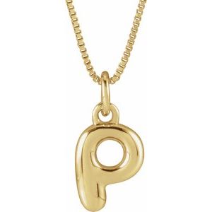 Bubble Initial Necklace or Pendant
