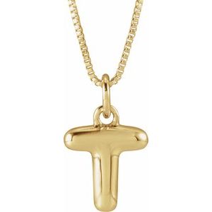 Bubble Initial Necklace or Pendant