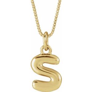 Bubble Initial Necklace or Pendant