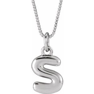 Bubble Initial Necklace or Pendant