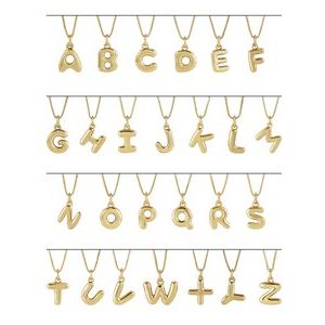 Bubble Initial Necklace or Pendant