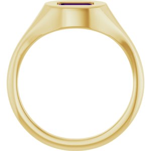 Solitaire Signet Ring