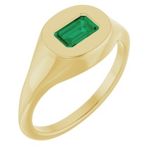 Solitaire Signet Ring