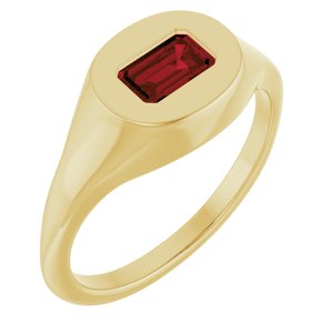 Solitaire Signet Ring