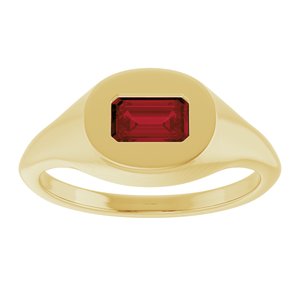 Solitaire Signet Ring