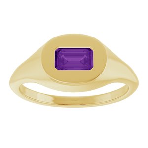 Solitaire Signet Ring