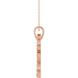 14K Rose Gold 1/3 CTW Lab-Grown Diamond Infinity-Inspired 18" Necklace