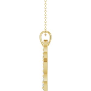 14K Yellow Gold 1/3 CTW Lab-Grown Diamond Infinity-Inspired 18" Necklace