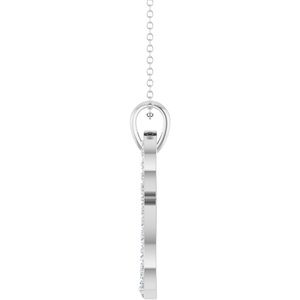 14K White Gold 1/3 CTW Lab-Grown Diamond Infinity-Inspired 18" Necklace