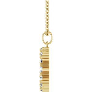 14K Yellow Gold 3/8 CTW Lab-Grown Diamond Celestial Moon 18" Necklace