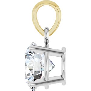 14K White/Yellow Gold 1 CTW Lab-Grown Diamond Pendant