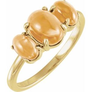 14K Yellow Gold Natural Citrine Cabochon Ring