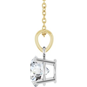 14K White/Yellow Gold 1 CTW Lab-Grown Diamond 18" Necklace