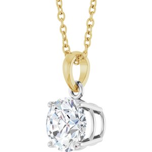 14K White/Yellow Gold 1 CTW Lab-Grown Diamond 18" Necklace