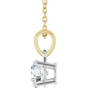 14K White/Yellow Gold 1/2 CTW Lab-Grown Diamond 18" Necklace