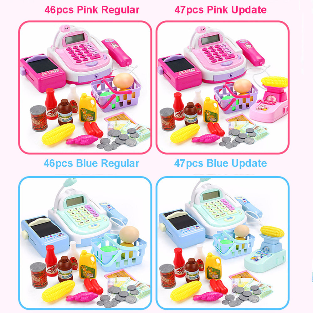 Kids Supermarket Checkout Toy – Interactive Plastic Cash Register