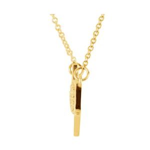 14K Yellow Gold .07 CTW Natural Diamond "Love You" Phrase 17 1/2" Necklace