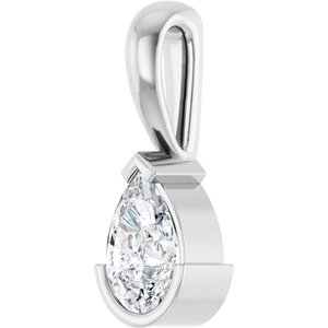 Sterling Silver 1/3 CT Natural Diamond Pendant