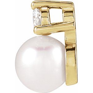 Accented Pearl Necklace or Pendant