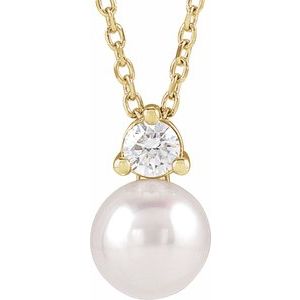 Accented Pearl Necklace or Pendant