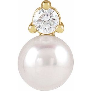 Accented Pearl Necklace or Pendant