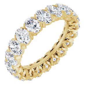 14K Yellow 5 CTW Lab-Grown Diamond Eternity Band Size 7