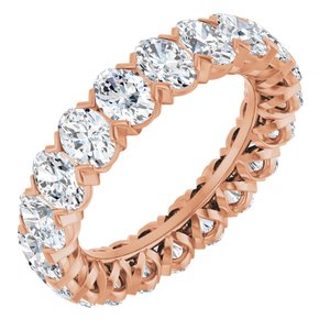 14K Rose 5 CTW Lab-Grown Diamond Eternity Band Size 7