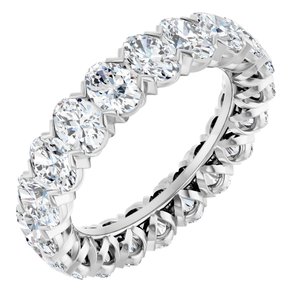 14K White 5 CTW Lab-Grown Diamond Eternity Band Size 7